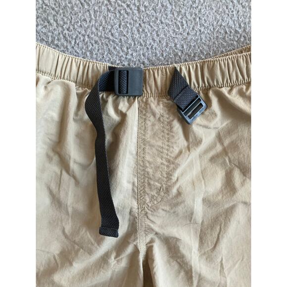 Columbia Shorts Medium Adjustle Belt Stretch Relax Zip Pocket Beige Hike Outdoor - Picture 7 of 16